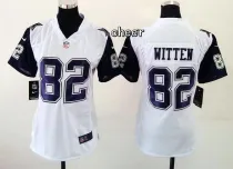 NFL Dallas Cowboys #82 Witten White Women Jersey