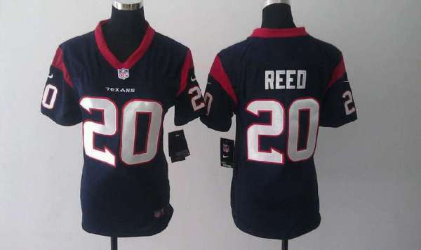 NFL Nike Women Texans Reed #20 Black Jersey