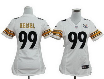 Brett Keise Jersey White #99 Game Womens Nike Pittsburgh Steelers Jersey