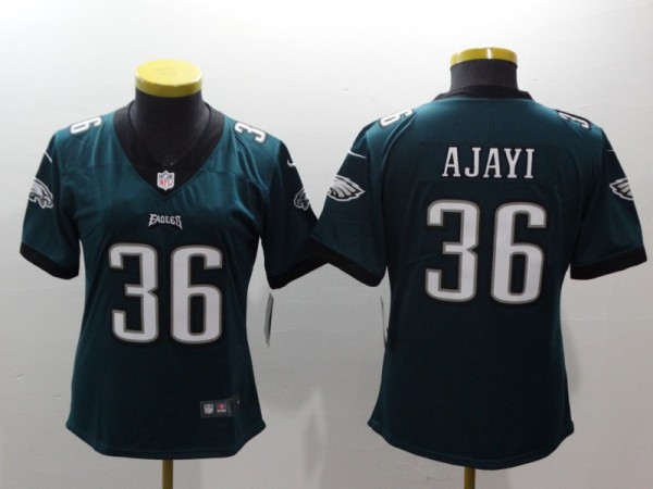 Womens NFL Philadelphia Eagles #36 Ajayi Green Vapor Limited Jersey