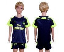 2016 Soccer Arsenal Blank Away Kids Jersey