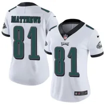 Womens Nike Philadelphia Eagles #81 Matthews White Jersey