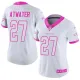 Women NFL Denver Broncos #27 Atwater White Pink Color Rush Jersey
