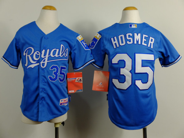 MLB Kid Jerseys Kansas Royals #35 Hosmer L.Blue Jersey