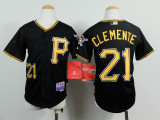 MLB Pittsburgh pirates #21 Clemente Black Youth Jersey