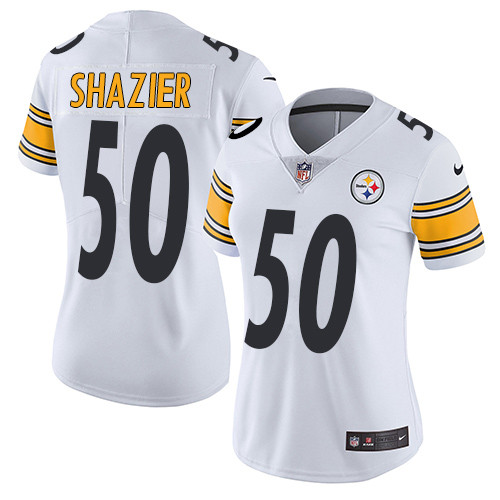 Womens NFL Pittsburgh Steelers #50 Shazier White Vapor Untouchable Limited Jersey