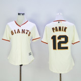 Womens MLB San Francisco Giants #12 Panik Cream Jersey