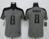 Women Nike New Tennessee Titans 8 Mariota Gridiron Gray Limited Jersey