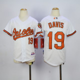 MLB Baltimore orioles #19 Davis Kids White Jersey