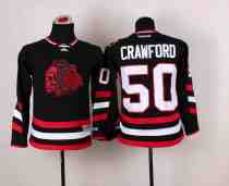 NHL Chicago Blackhawks #50 Crawford Black Youth Jersey