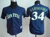 MLB Youth Jerseys Seattle Mariners 34 Hernandez Blue Jersey