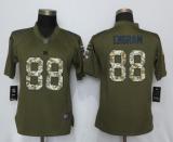 Women New Nike New York Giants 88 Engram Green Salute To Service Limited Jersey