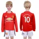 2017 Soccer Man Utd. #10 Ibrahimovic Home Kids Long Sleeve Jersey