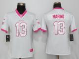 Women New Nike Miami Dolphins #13 Marino Rush Fashion Jersey