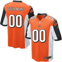 Customized Orange Nike Game Youth Nike Cincinnati Bengals Jersey