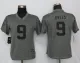 Women New Nike New Orleans Saints 9 Brees Gray Mens Stitched Gridiron Gray Limited Jersey