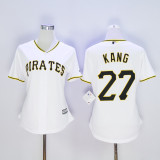 Women MLB Pittsburgh Pirates #27 Kang White Jersey