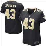 black #43 Sproles New Orleans Saints women NIKE game jersey