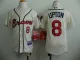 MLB Atlanta braves #8 Upton Cream Youth Jersey