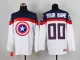 NHL America Captain White Custom Jersey