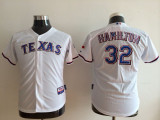 MLB Texas Rangers #32 Hamilton White Youth Jersey