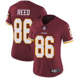 Womens Washington Redskins #86 Reed Red Jersey