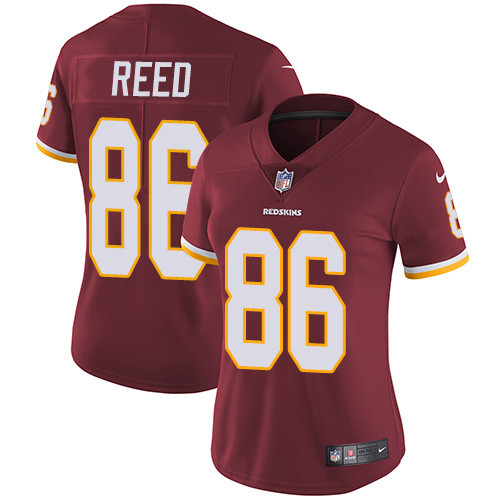 Womens Washington Redskins #86 Reed Red Jersey