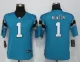 Women Nike Carolina Panthers 1 Newton Blue Limited Jersey
