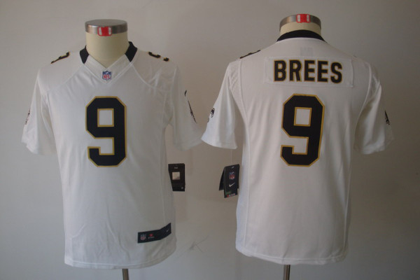 Youth Nike limited New Orleans Saints #9 Brees Youth jersey in White