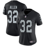 Womens NFL Oakland Raiders #32 Allen Black Vapor Limited Jersey