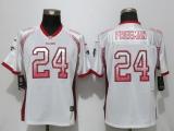 Women New Nike Atlanta Falcons 24 Freeman Drift Fashion White Elite Jersey