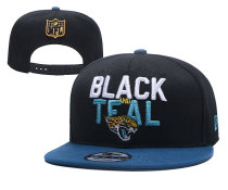 NFL Jacksonville Jaguars Black Snapback Hats--YD
