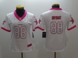 Women NFL Dallas Cowboys #88 Bryant White Pink Color Rush Jersey