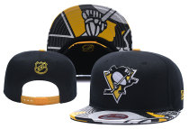 NHL Pittsburgh Penguins Black Snapback Hats--YD