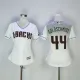 Womens MLB Arizona Diamondbacks #44 Goldschmidt White Jersey