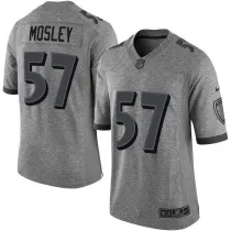 Men's Nike Baltimore Ravens #57 C.J. Mosley Gray  Gridiron Gray Limited Jersey