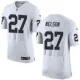 Men's Nike Oakland Raiders #27 Reggie Nelson Elite White NFL Jersey