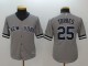 MLB Yankees 25 Gleyber Torres Gray Cool Base Youth Jersey