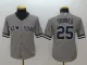 MLB Yankees 25 Gleyber Torres Gray Cool Base Youth Jersey