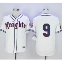 New York Knights The Natural 9 Roy Hobbs White Movie Stitched Baseball Jersey