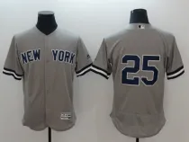 MLB Yankees 25 Gleyber Torres Gray Flexbase Elite Men Jersey