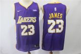 NBA Lakers #23 LeBron James Purple Swingman Nike Men Jersey