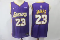 NBA Lakers #23 LeBron James Purple Swingman Nike Men Jersey