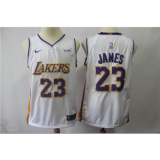 NBA Lakers 23 LeBron James White Nike Swingman Youth Jersey