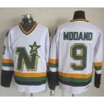 NHL Stars 9 Mike Modano White Men Jersey