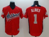 MLB Braves 1 Ozzie Albies Red 2018 All-Star Game National League Men Jersey