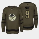 NHL Sabres 9 Evander Kane Olive Green Salute to Service Adidas Men Jersey