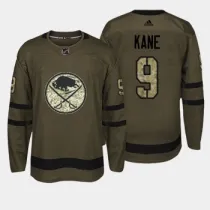 NHL Sabres 9 Evander Kane Olive Green Salute to Service Adidas Men Jersey