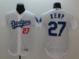 MLB Los Angeles Dodgers #27 Kemp White Elite Jersey