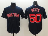 MLB Boston Red Sox #50 Mookie Betts Navy Blue Game Jersey